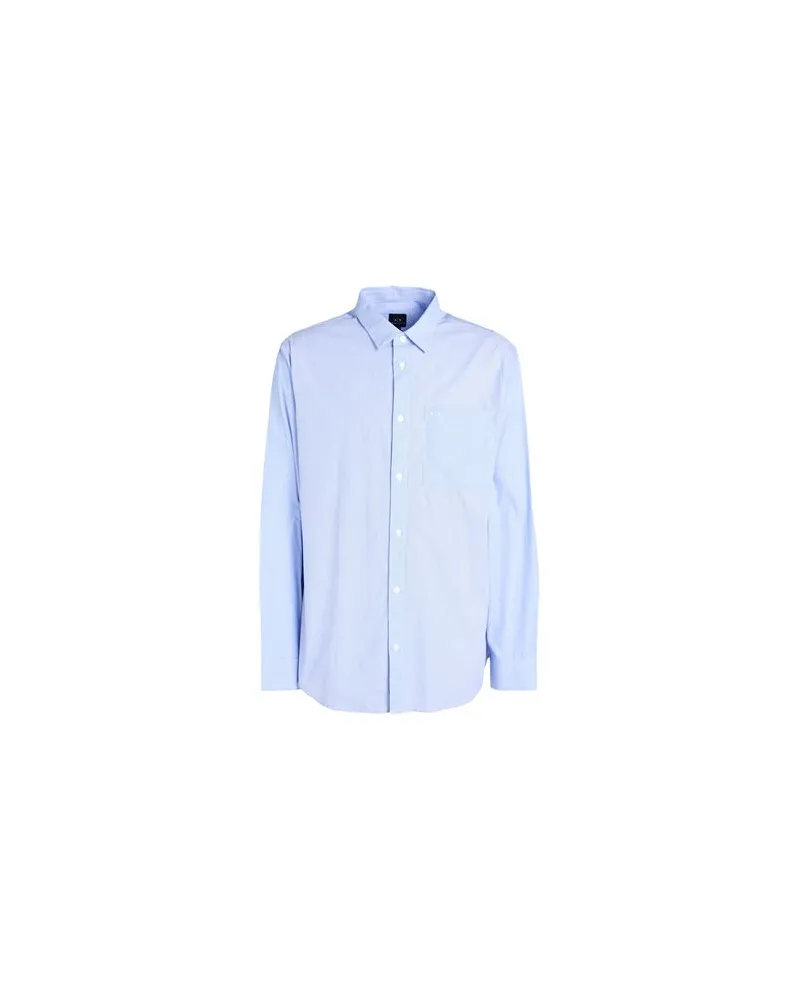 Armani Exchange TOPS - Hemdenauf YOOX.COM Azurblau