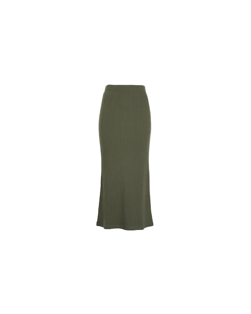 8 by Yoox RIBBED LOW-WAIST MAXI SKIRT  - HOSEN & RÖCKE - Midi-Röckeauf YOOX.COM Militärgrün