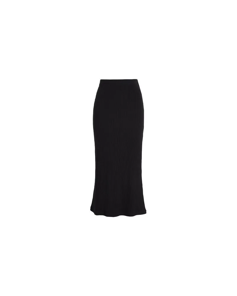 8 by Yoox RIBBED LOW-WAIST MAXI SKIRT  - HOSEN & RÖCKE - Midi-Röckeauf YOOX.COM Schwarz