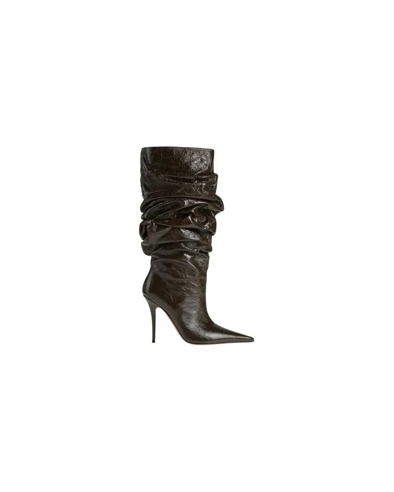 Amina Muaddi SCHUHE - Stiefelauf YOOX.COM Militärgrün