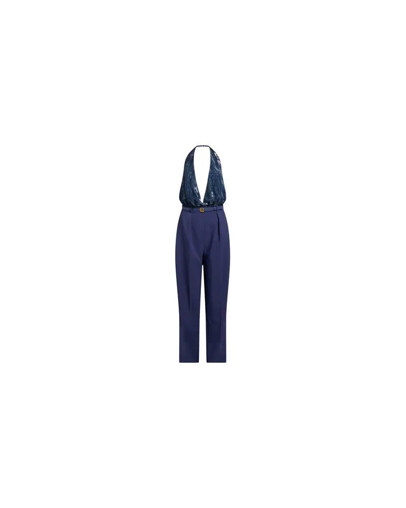 Elisabetta Franchi OVERALLS - Jumpsuitsauf YOOX.COM Marineblau