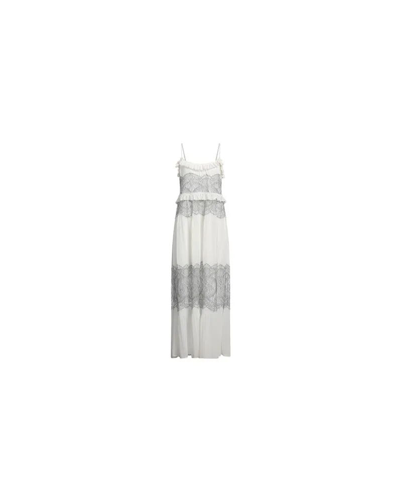 Twin-Set KLEIDER - Maxi-Kleiderauf YOOX.COM Cremeweiß