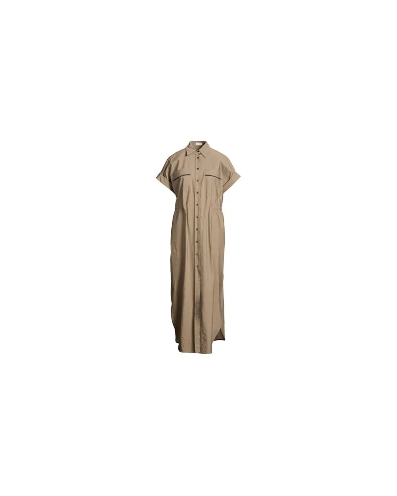 Brunello Cucinelli KLEIDER - Maxi-Kleiderauf YOOX.COM Militärgrün