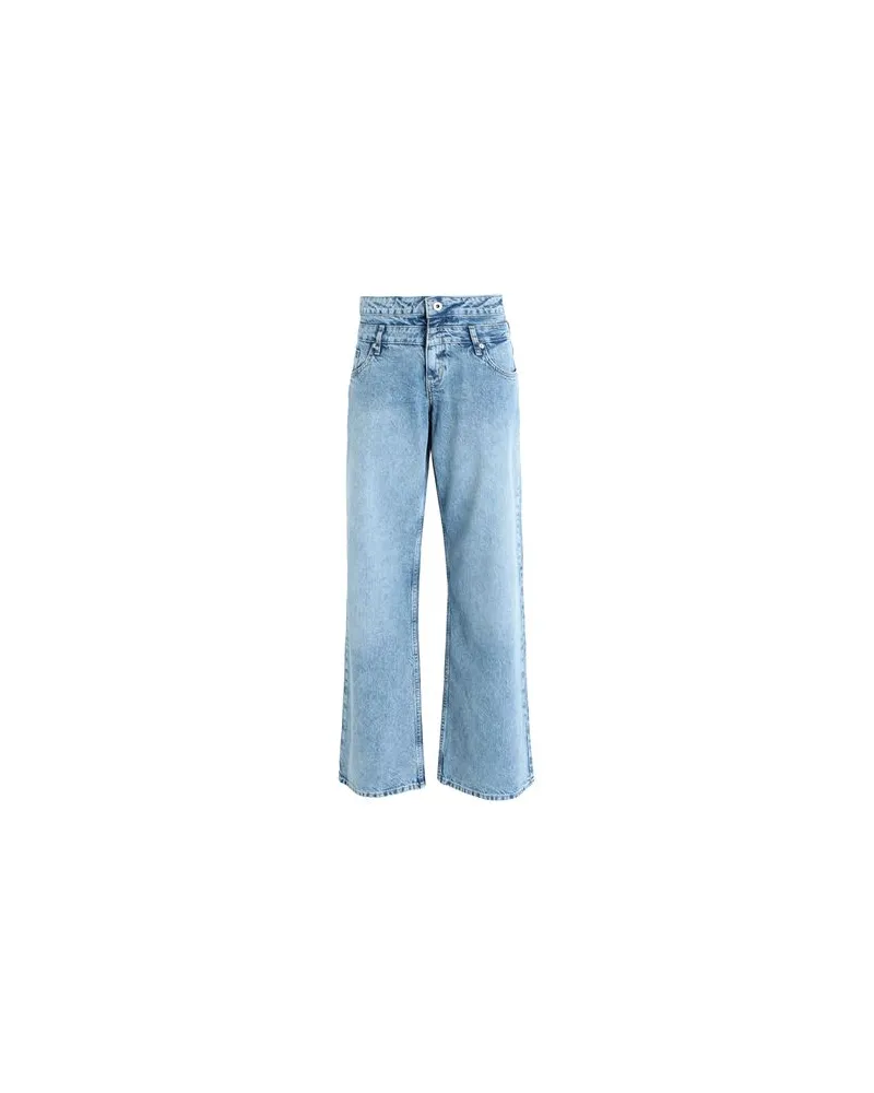 Karl Lagerfeld KLJ RELAXED RECYCLED WB DENIM  - HOSEN & RÖCKE - Jeanshosenauf YOOX.COM Blau
