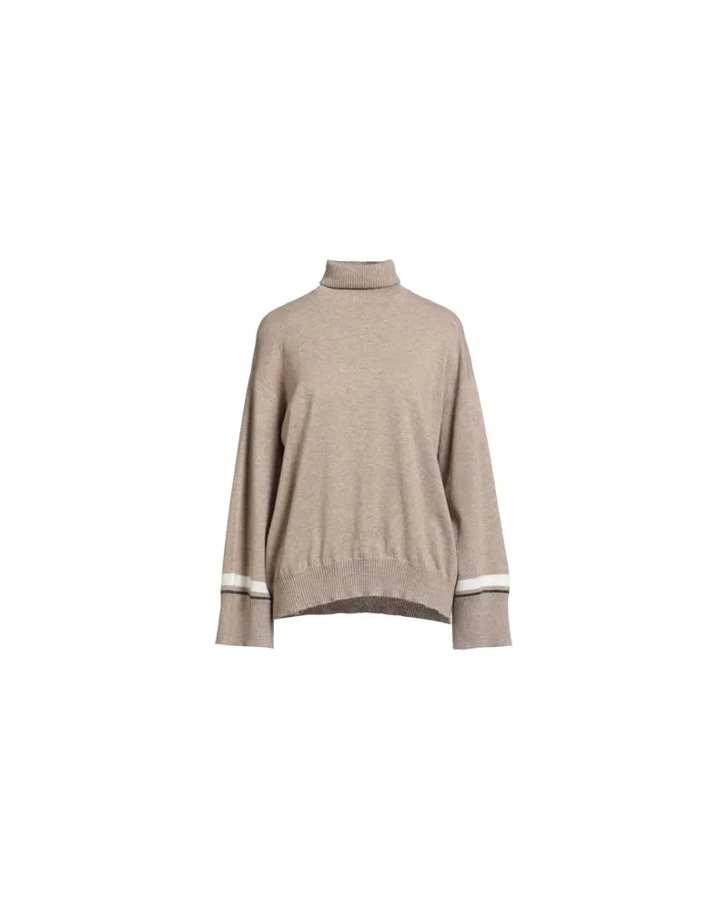 Brunello Cucinelli CASHMERE - STRICKWAREN - Rollkragenpulloverauf YOOX.COM Beige