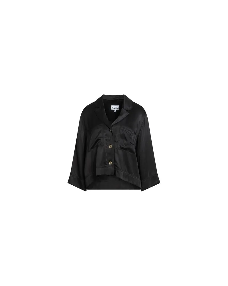 Ganni TOPS - Hemdenauf YOOX.COM Schwarz