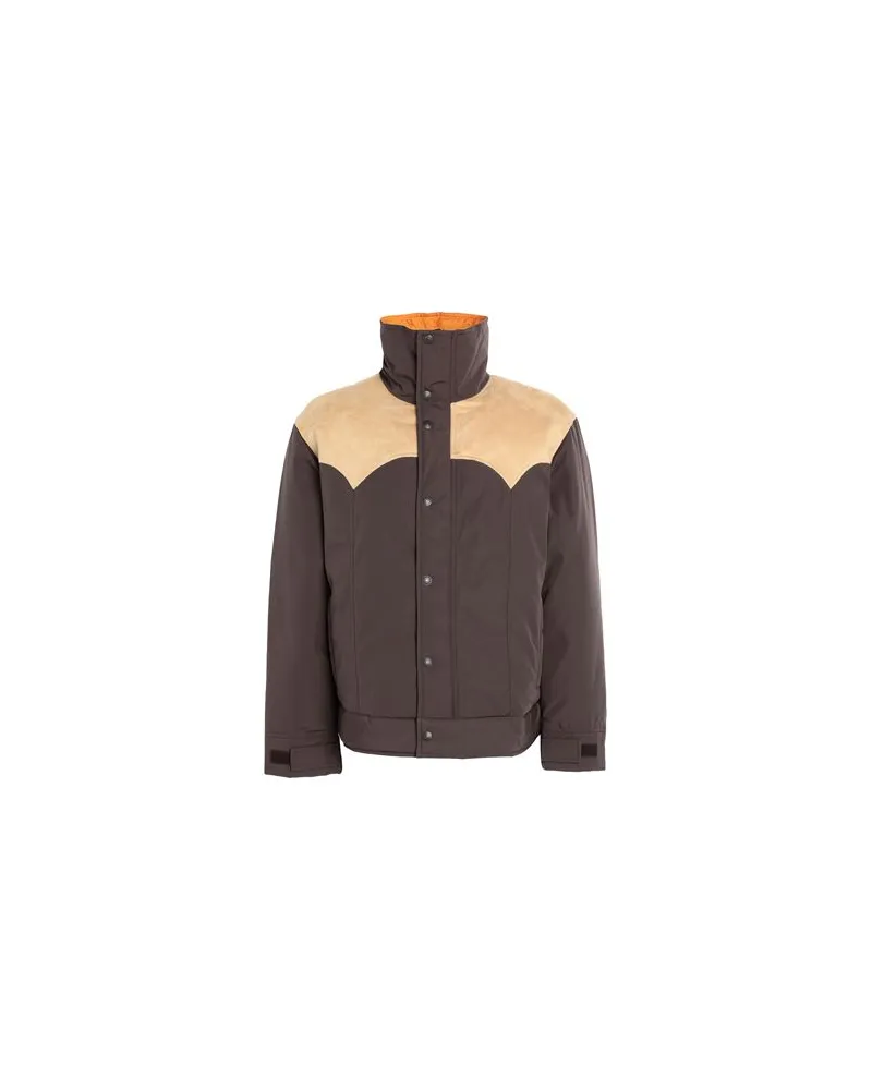 Levi's WEBSTER WESTERN PUFFER NEUTRALS  - JACKEN & MÄNTEL - Pufferjacken & Daunenjackenauf YOOX.COM Braun