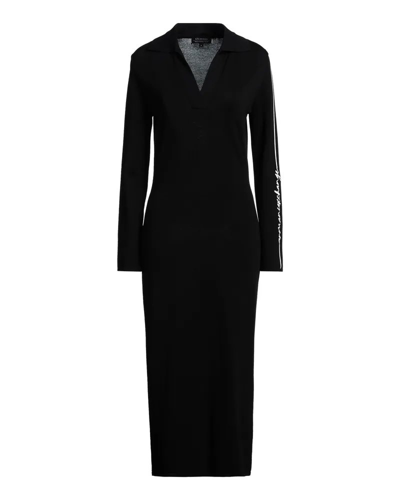 Armani Exchange Midi-Kleid Schwarz