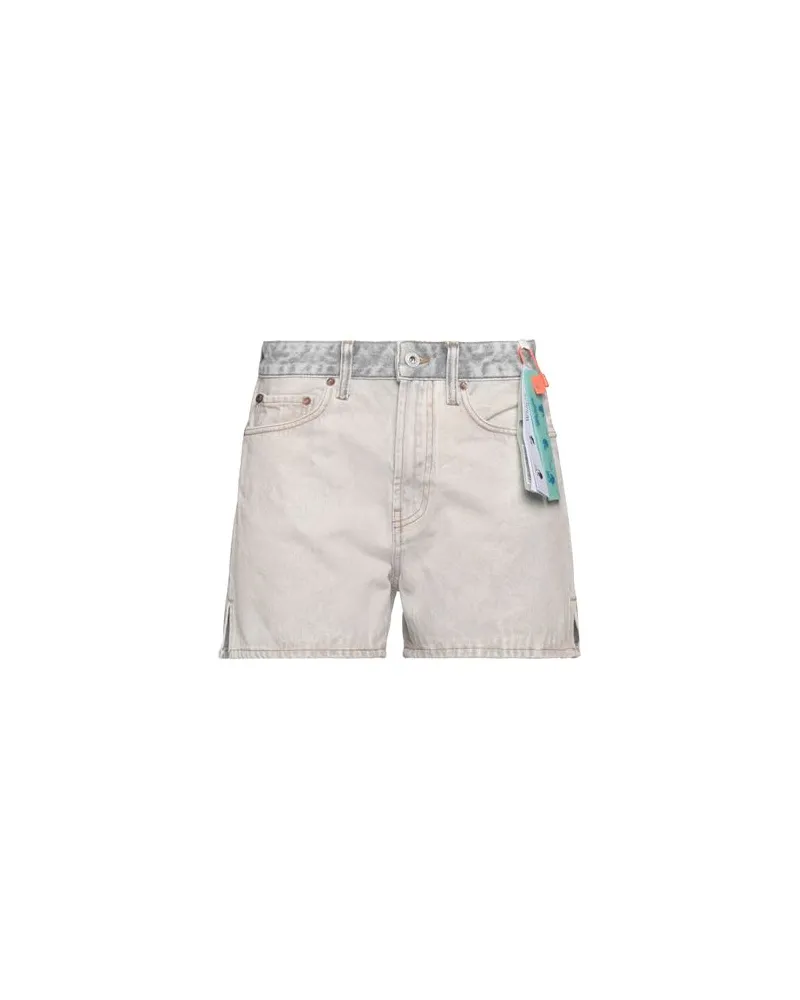 OFF-WHITE HOSEN & RÖCKE - Jeansshortsauf YOOX.COM Hellgrau