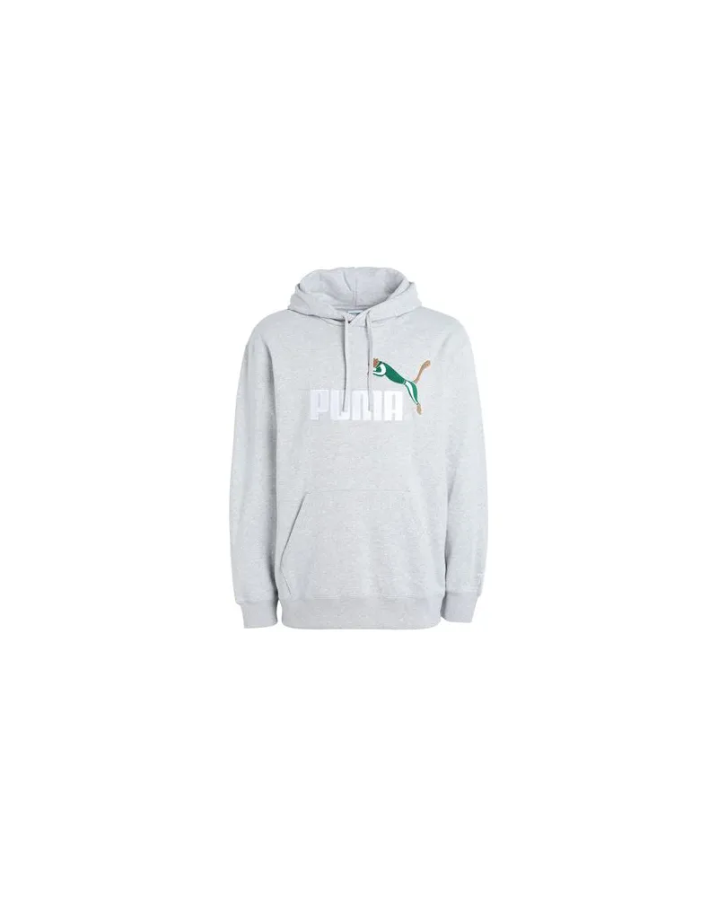 Puma CLASSICS NO.1 LOGO CELEBRATION Hoodie TR  - CLASSICS NO.1 LOGO CELEBRATION Hoodie TR - TOPS - Sweatshirtsauf YOOX.COM Hellgrau
