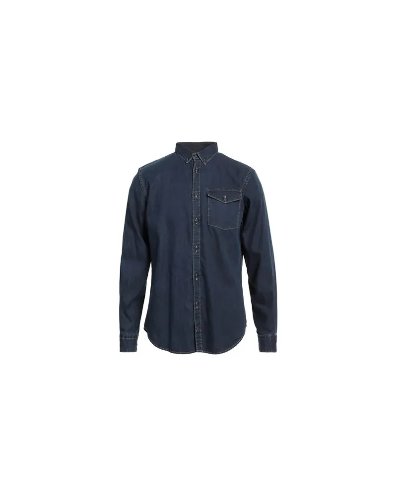 Hand Picked TOPS - Jeanshemdenauf YOOX.COM Blau