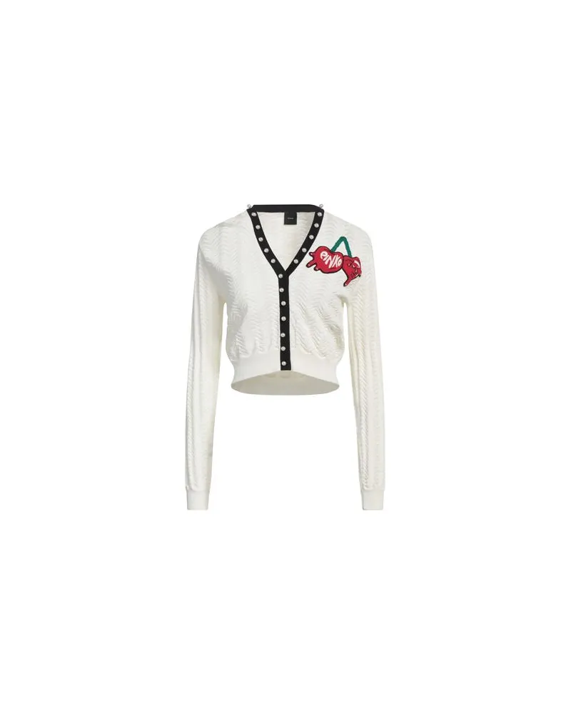 Pinko STRICKWAREN - Strickjackenauf YOOX.COM Elfenbein