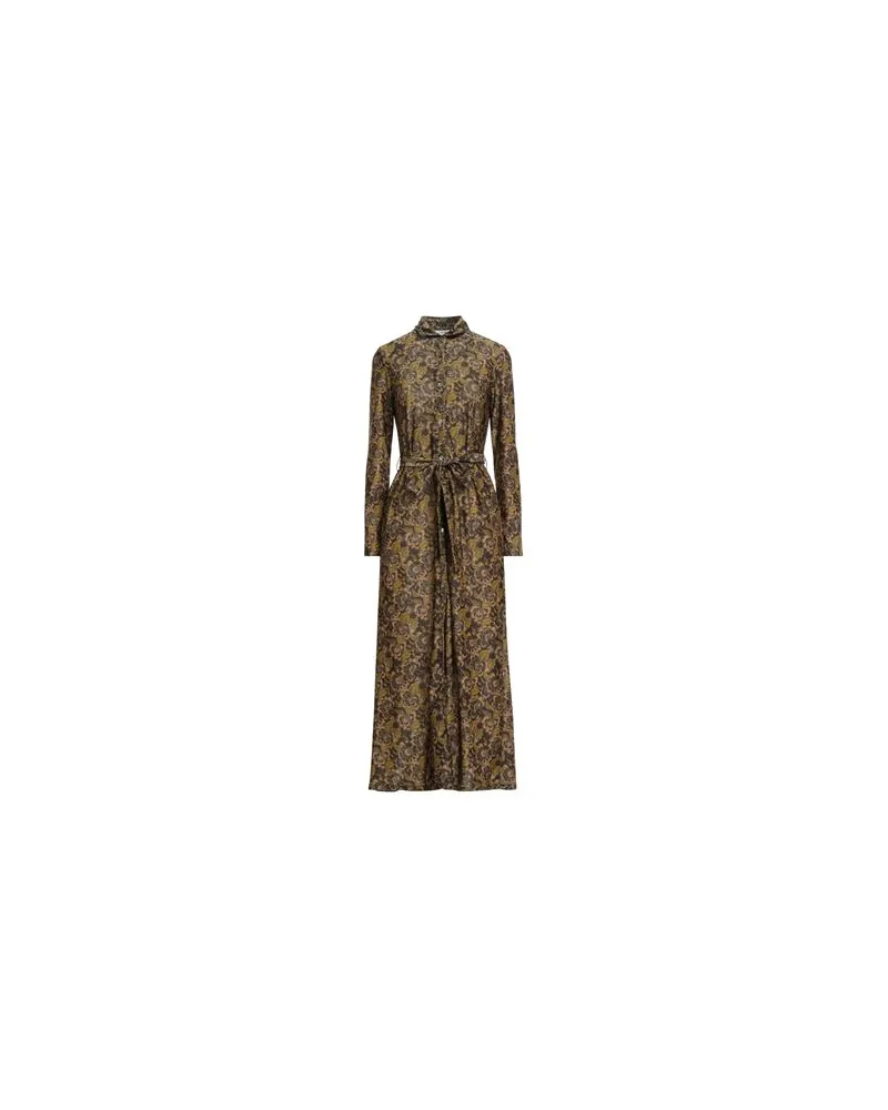 Caliban KLEIDER - Maxi-Kleiderauf YOOX.COM Militärgrün
