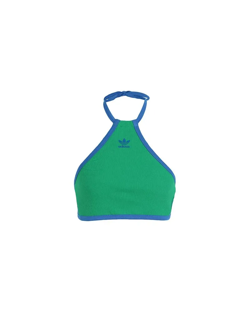 adidas RIB NECK TOP - TOPS - Topsauf YOOX.COM Grün
