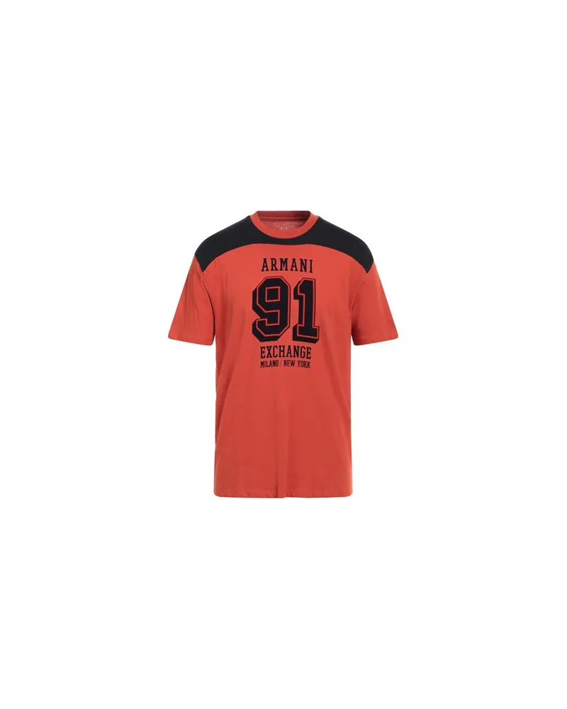 Armani Exchange TOPS - T-shirtsauf YOOX.COM Ziegelrot