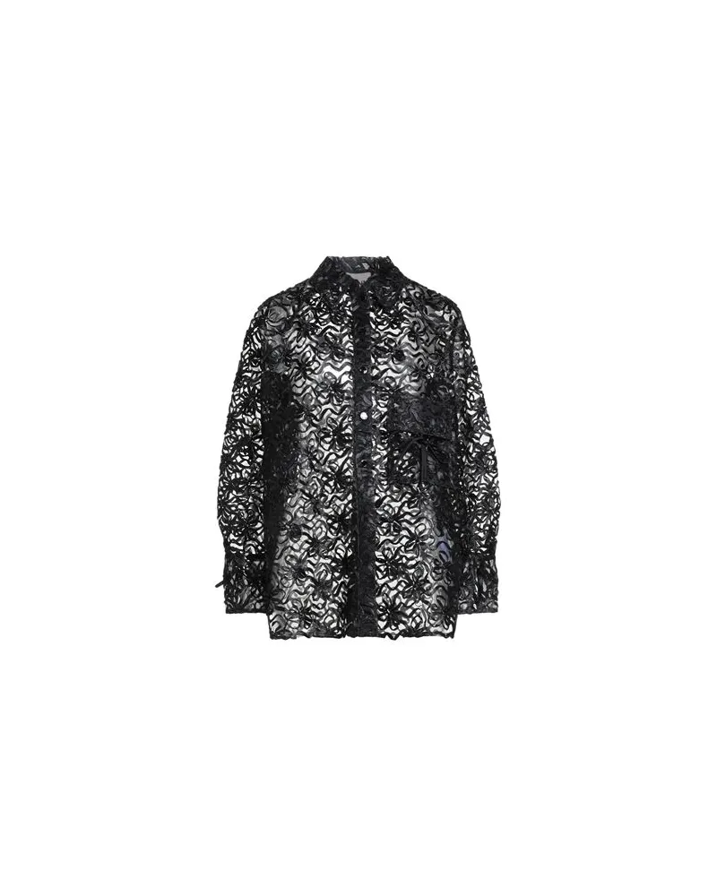 Ganni TOPS - Hemdenauf YOOX.COM Schwarz