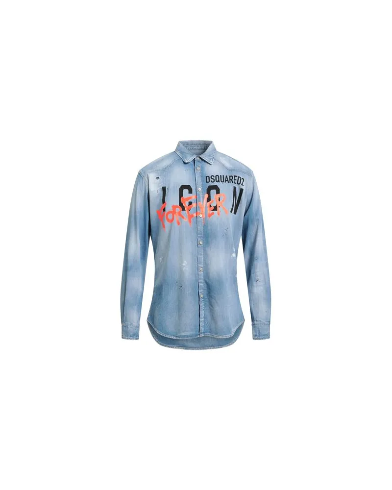 Dsquared2 TOPS - Jeanshemdenauf YOOX.COM Blau