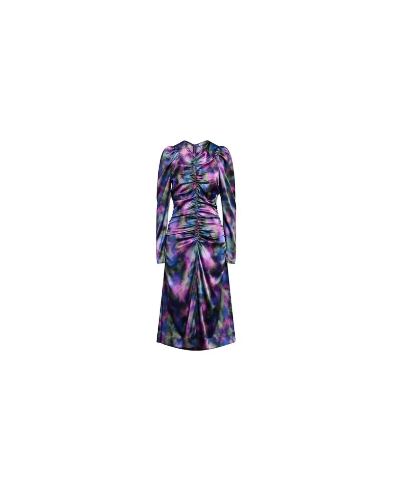 Ganni KLEIDER - Midi-Kleiderauf YOOX.COM Violett
