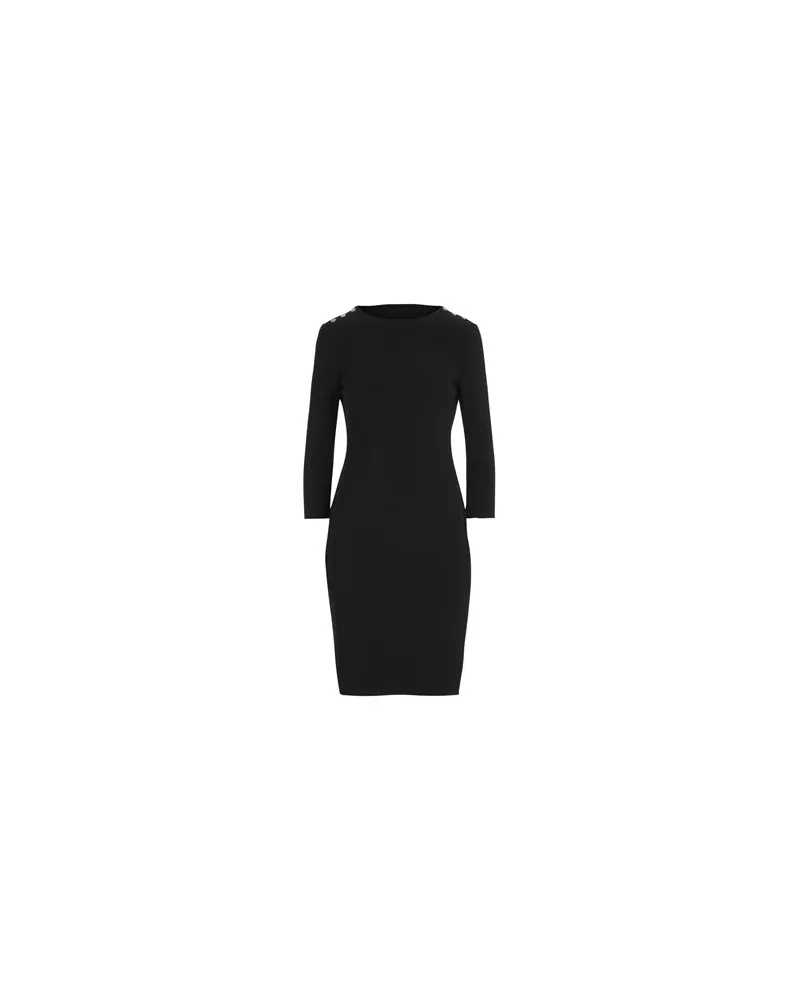Ralph Lauren SHOULDER-BUTTON DRESS   - KLEIDER - Midi-Kleiderauf YOOX.COM Schwarz