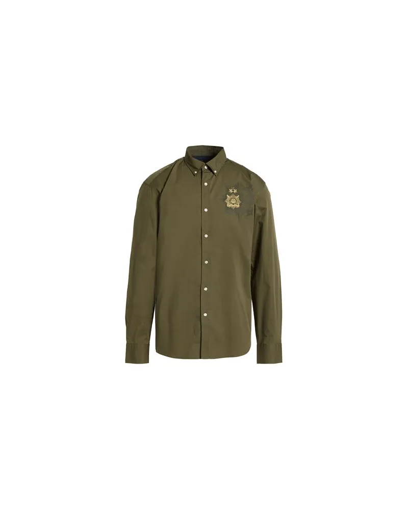 La Martina GUARDS POLO CLUB - TOPS - Hemdenauf YOOX.COM Militärgrün
