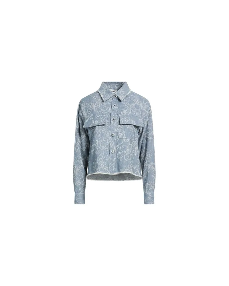 SHIRTAPORTER TOPS - Jeanshemdenauf YOOX.COM Blau