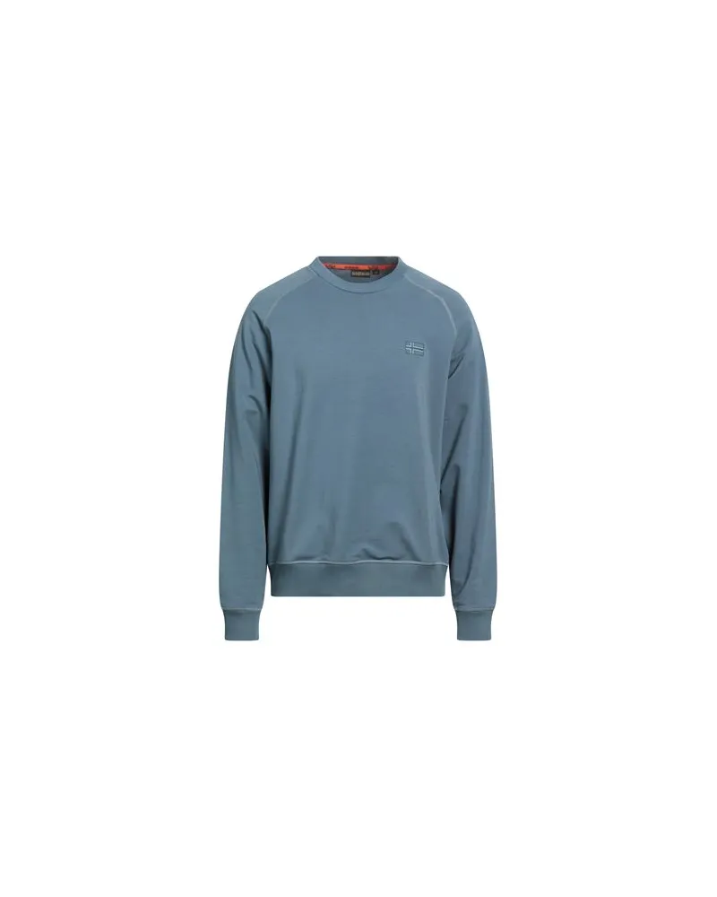 Napapijri TOPS - Sweatshirtsauf YOOX.COM Taubenblau