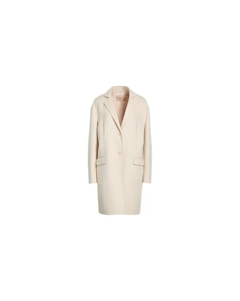 Twin-Set JACKEN & MÄNTEL - Mäntelauf YOOX.COM Cremeweiß