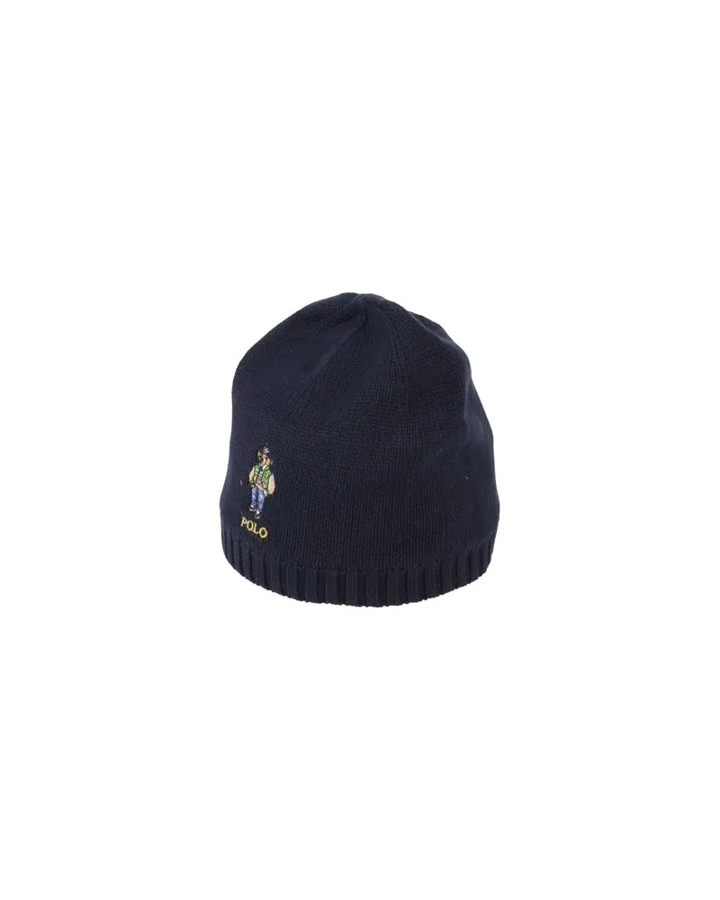 Ralph Lauren BEAR HAT-HEADWEAR-HAT - ACCESSOIRES - Mützen & Hüteauf YOOX.COM Nachtblau