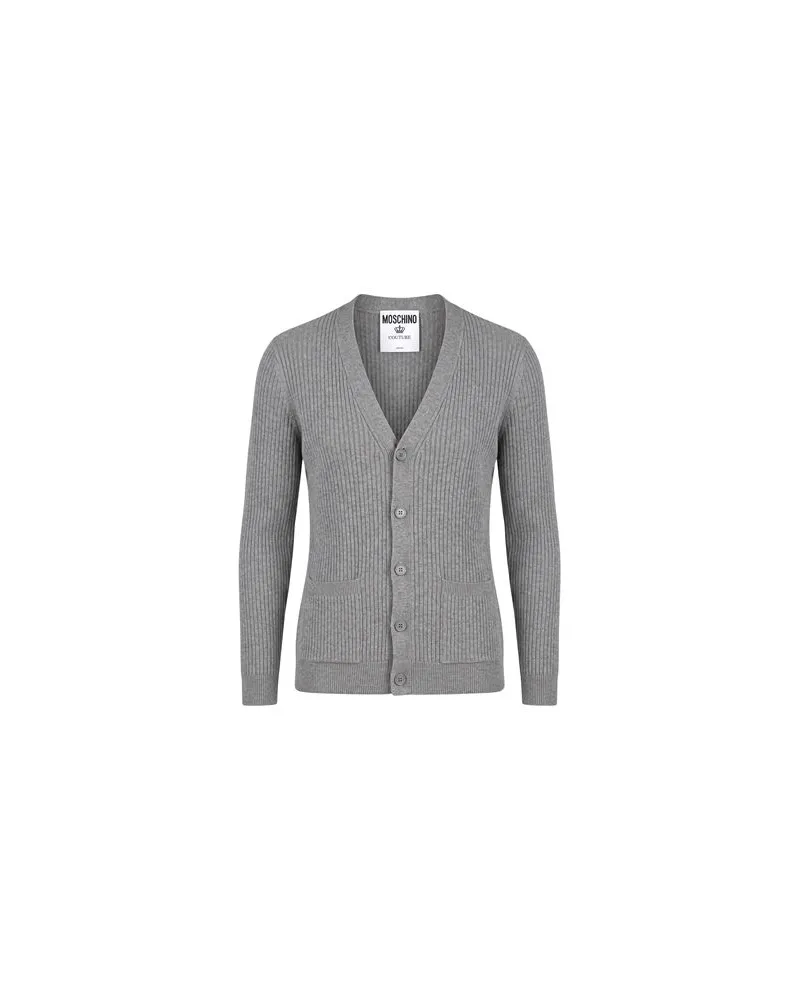 Moschino STRICKWAREN - Strickjackenauf YOOX.COM Grau