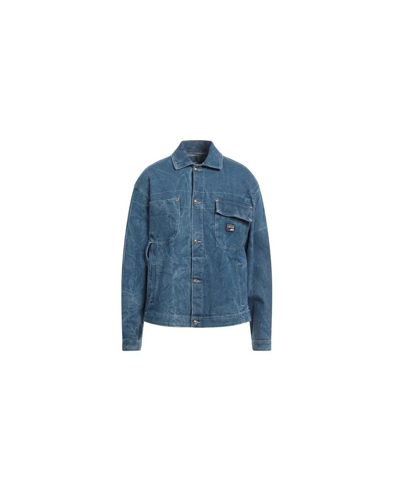 Versace Jeans JACKEN & MÄNTEL - Jeansjacken/Mäntelauf YOOX.COM Blau