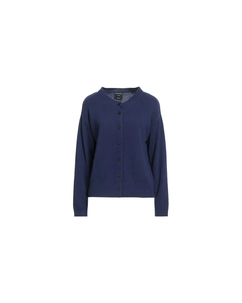CROSSLEY STRICKWAREN - Strickjackenauf YOOX.COM Marineblau
