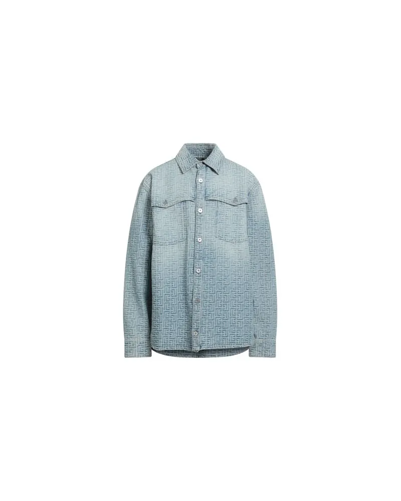 Balmain TOPS - Jeanshemdenauf YOOX.COM Blau