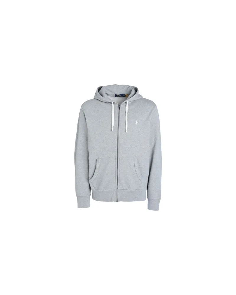 Ralph Lauren LOOPBACK TERRY FULL-ZIP HOODIE - TOPS - Sweatshirtsauf YOOX.COM Hellgrau