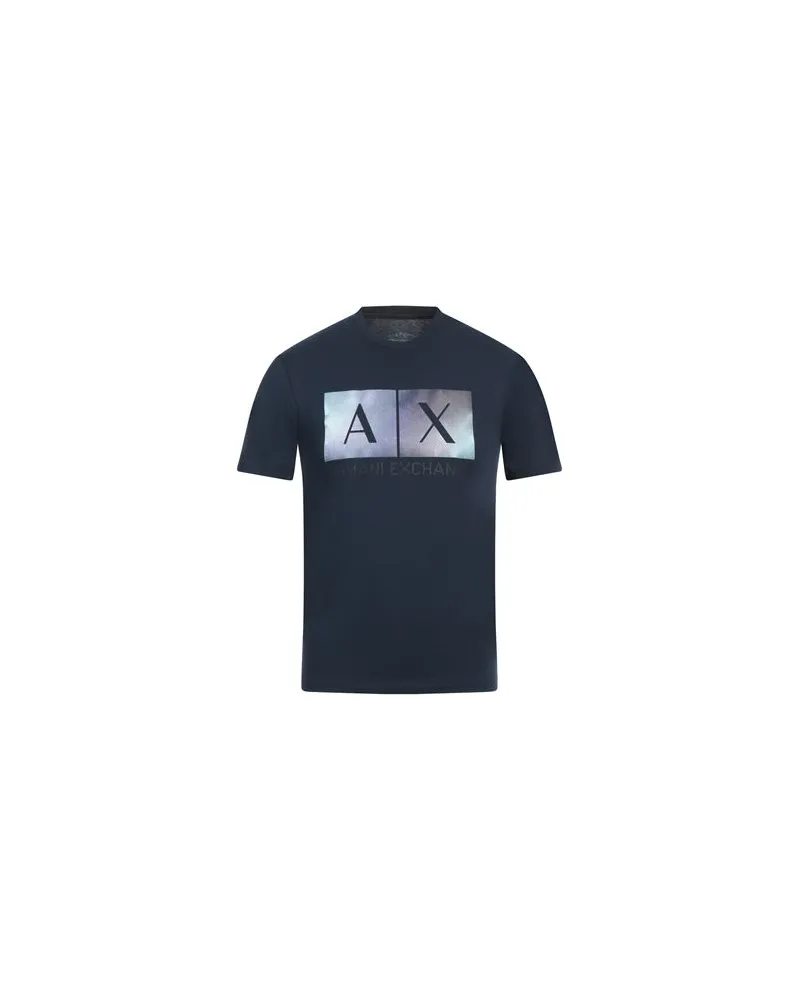 Armani Exchange TOPS - T-shirtsauf YOOX.COM Marineblau