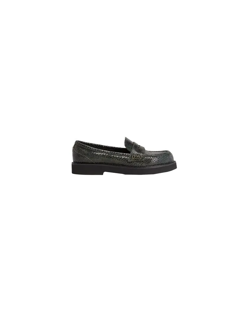 8 by Yoox LEATHER PENNY LOAFERS  - SCHUHE - Mokassinsauf YOOX.COM Dunkelgrün