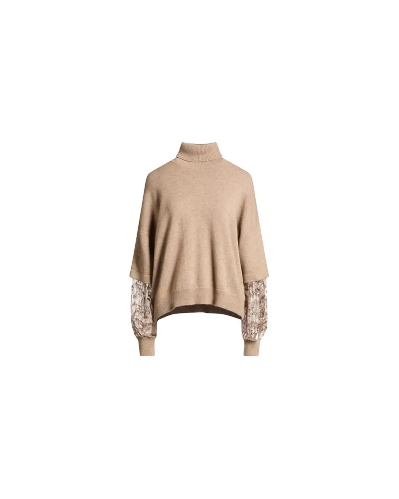 Brunello Cucinelli STRICKWAREN - Rollkragenpulloverauf YOOX.COM Hellbraun