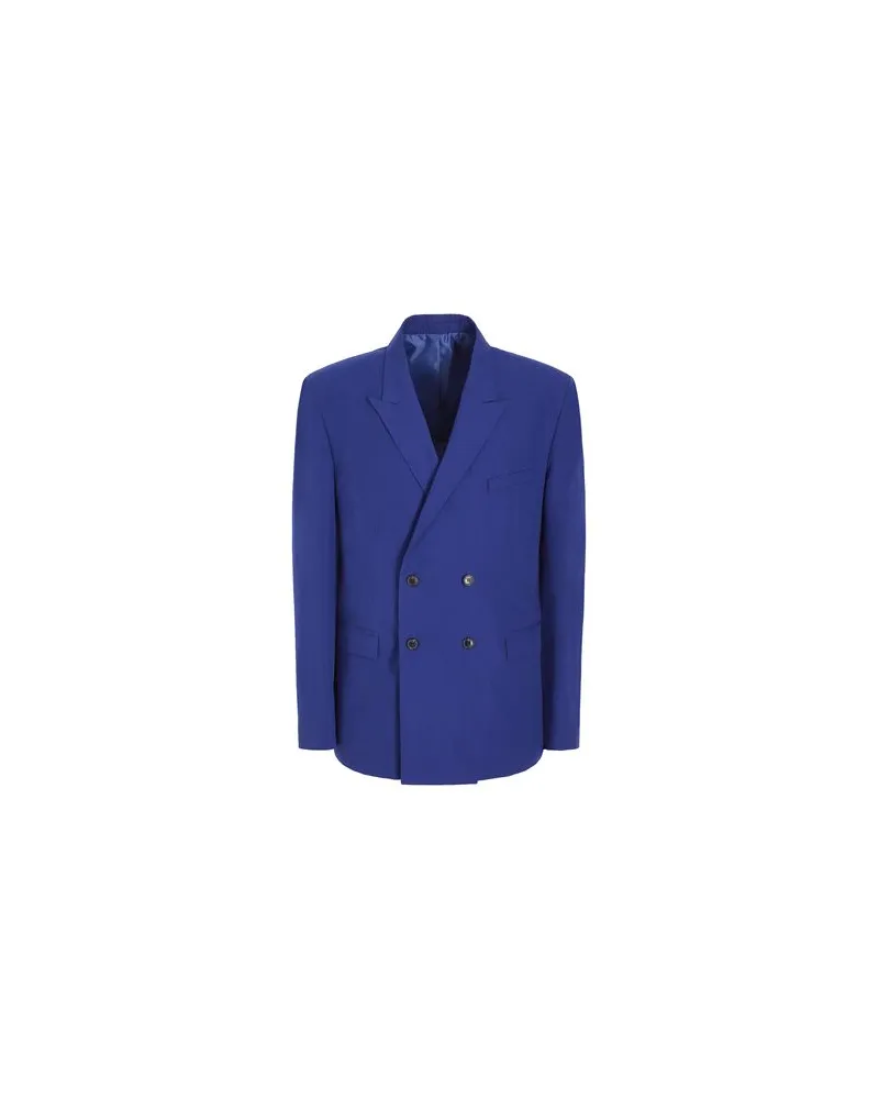 8 by Yoox COTTON RELAXED-FIT DOUBLE-BRESTED BLAZER  - ANZÜGE und CO-ORDS - Blazersauf YOOX.COM Königsblau