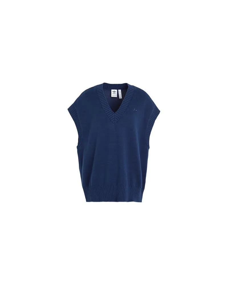adidas KNIT VEST - STRICKWAREN - Pulloverauf YOOX.COM Marineblau