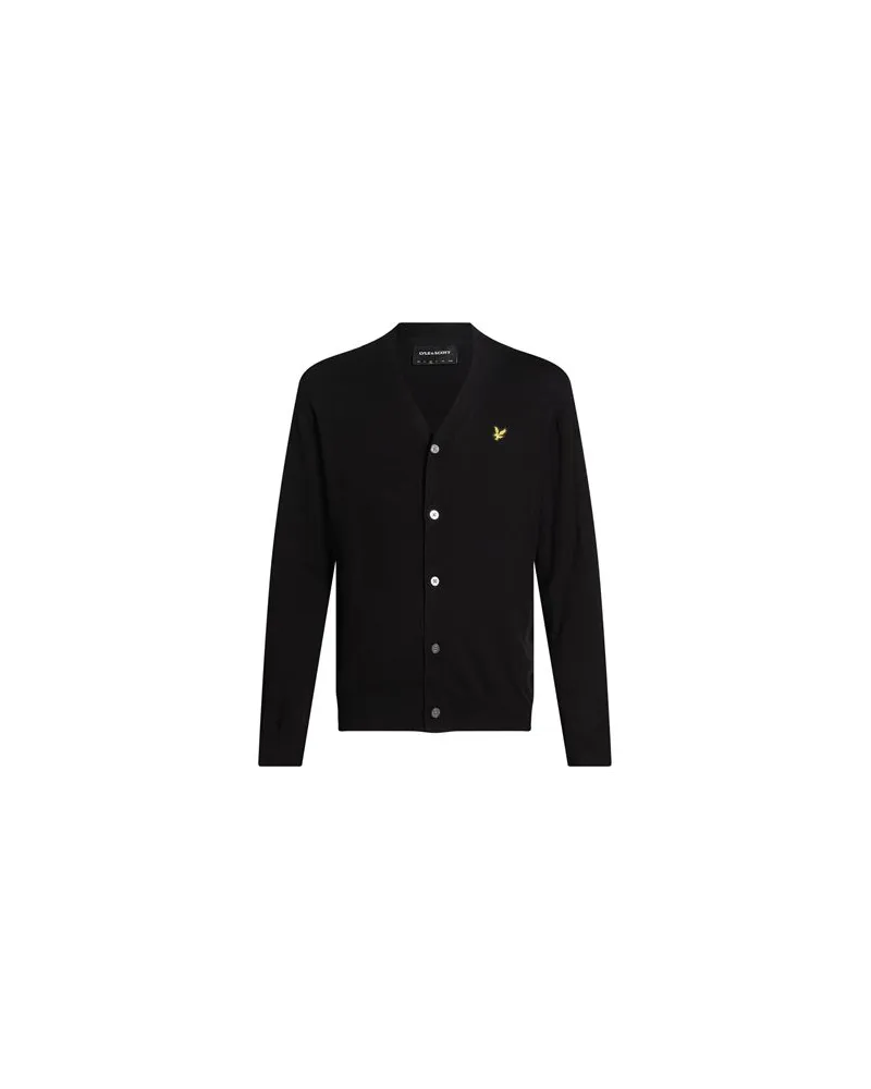 Lyle & Scott STRICKWAREN - Strickjackenauf YOOX.COM Schwarz