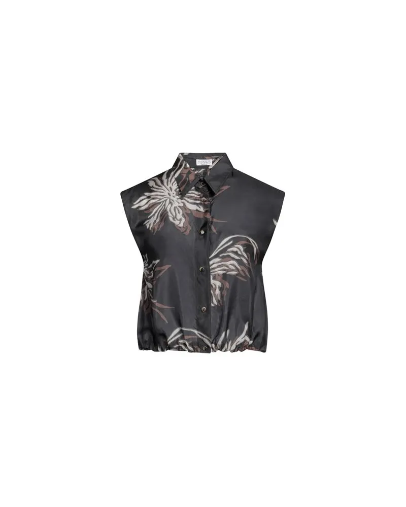 Brunello Cucinelli TOPS - Hemdenauf YOOX.COM Braungrau