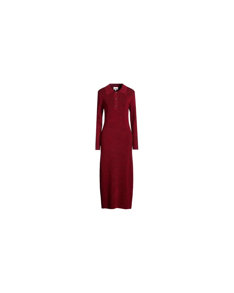 Ganni KLEIDER - Midi-Kleiderauf YOOX.COM Rot