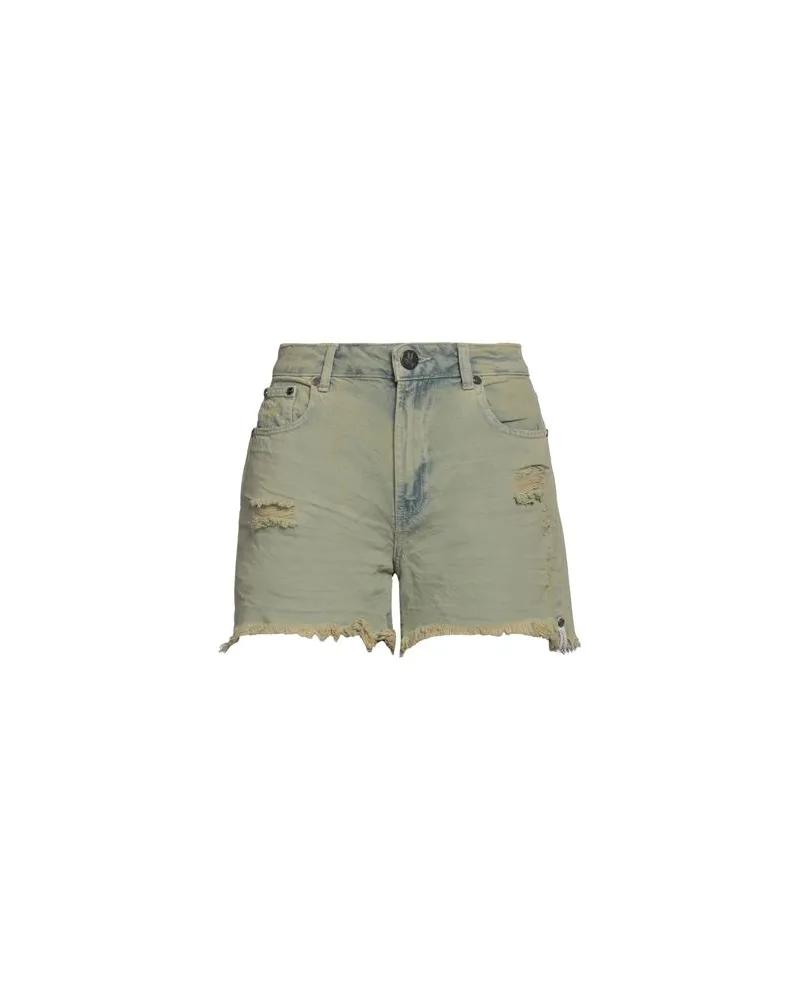 One Teaspoon HOSEN & RÖCKE - Jeansshortsauf YOOX.COM Salbeigrün