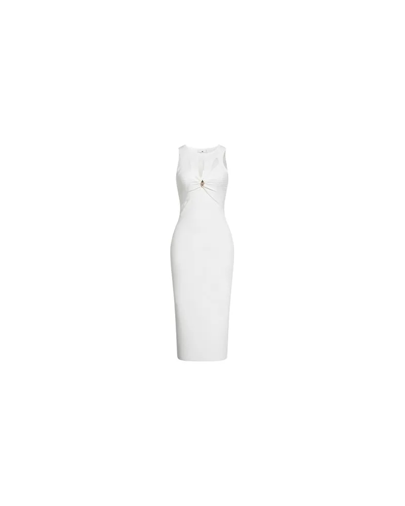 Elisabetta Franchi KLEIDER - Midi-Kleiderauf YOOX.COM Elfenbein