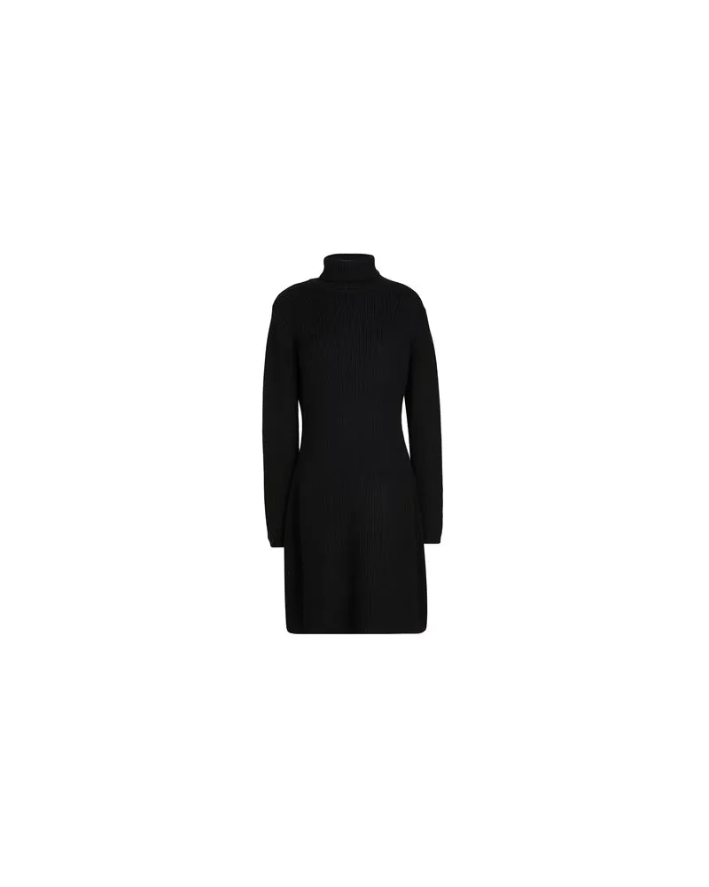 8 by Yoox CABLE KNIT ROLL-NECK MINI DRESS - KLEIDER - Midi-Kleiderauf YOOX.COM Schwarz