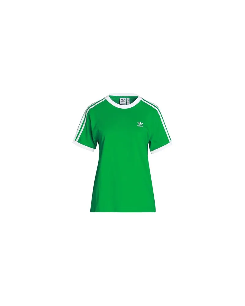 adidas 3 STRIPES TEE  - TOPS - T-shirtsauf YOOX.COM Grün