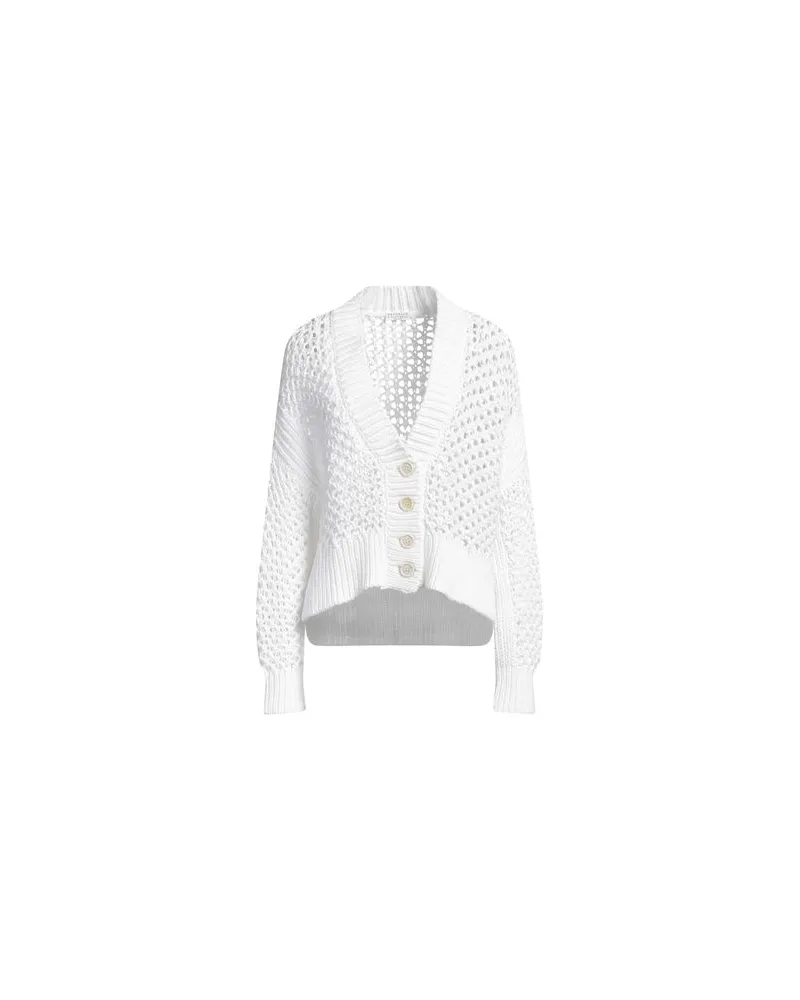 Brunello Cucinelli STRICKWAREN - Strickjackenauf YOOX.COM Weiß