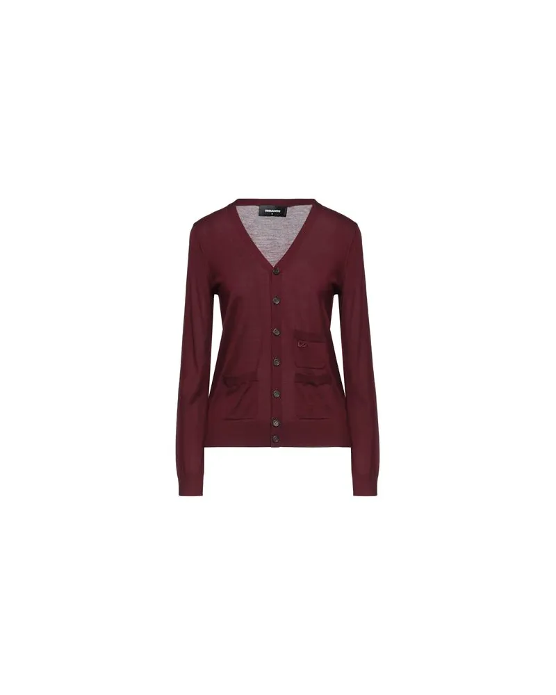 Dsquared2 STRICKWAREN - Strickjackenauf YOOX.COM Bordeaux