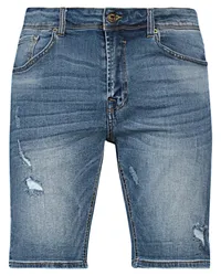 !Solid Jeansshorts Blau