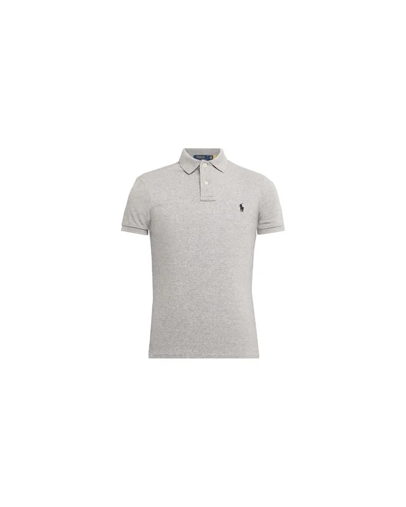 Ralph Lauren Slim Fit Basic Mesh Polo   - TOPS - Poloshirtsauf YOOX.COM Grau