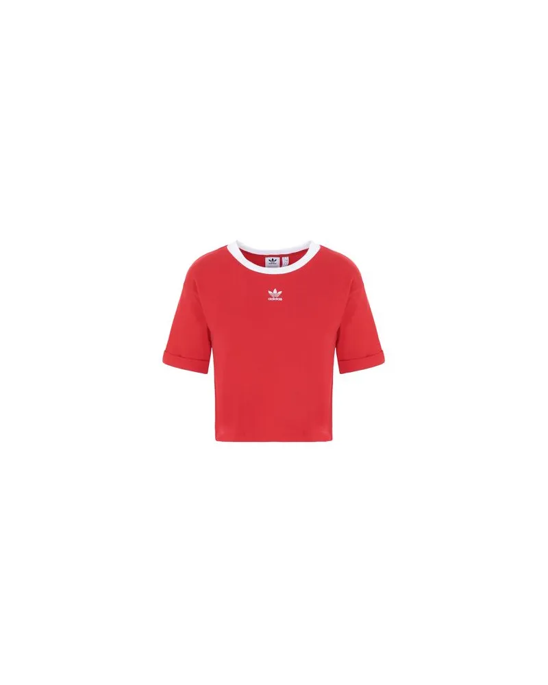 adidas CROP TOP  - TOPS - T-shirtsauf YOOX.COM Rot